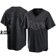 Matt Thaiss Youth Tampa Bay Rays Black Replica Pitch Fashion Jersey