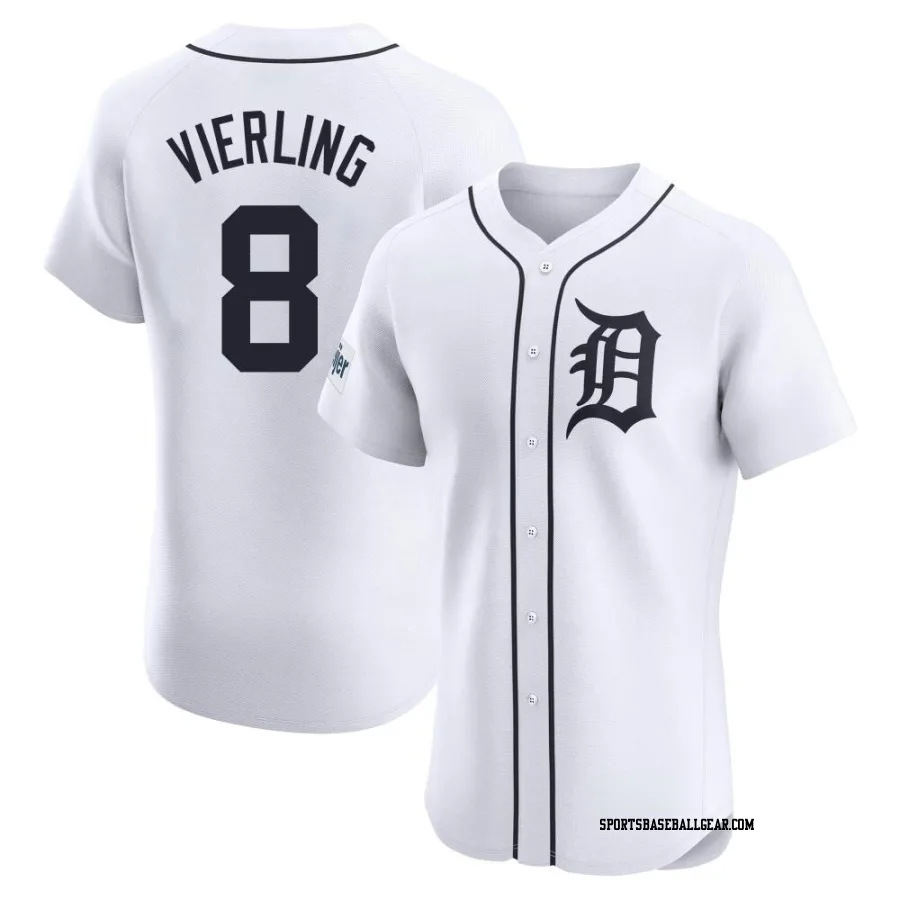 Matt Vierling Men's Detroit Tigers White Elite Home Patch Jersey