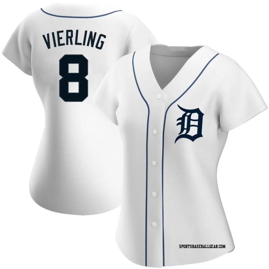 Matt Vierling Women's Detroit Tigers White Authentic Home Jersey