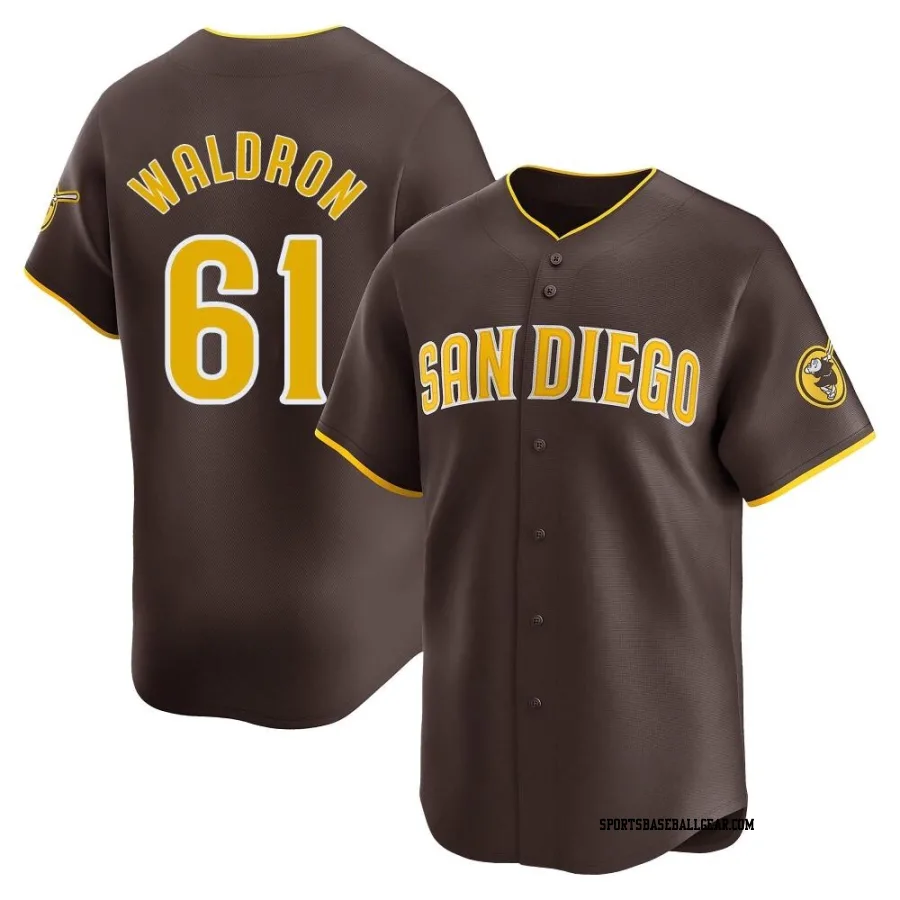 Matt Waldron Men's San Diego Padres Brown Limited Away Jersey