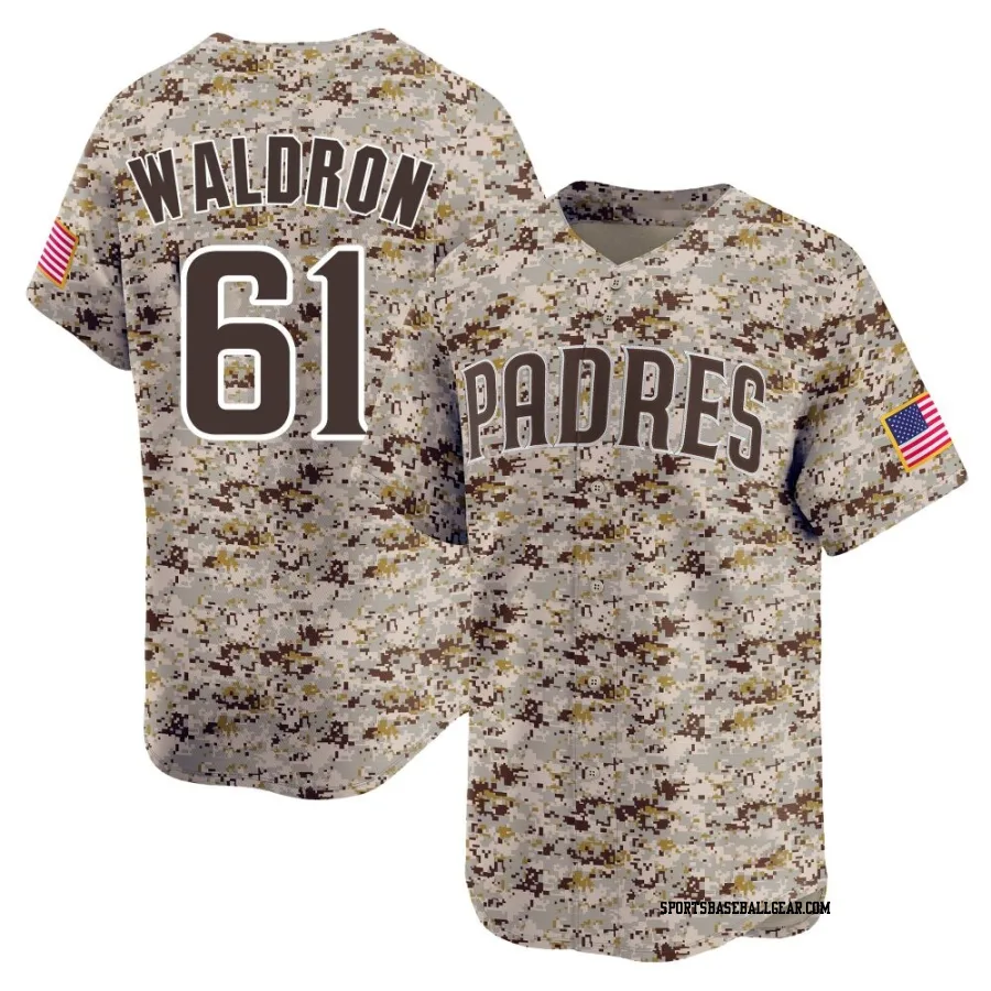 Matt Waldron Youth San Diego Padres Camo Limited 2nd Alternate Jersey