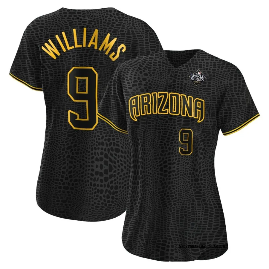 Matt Williams Women's Arizona Diamondbacks Black Replica Snake Skin City 2023 World Series Jersey