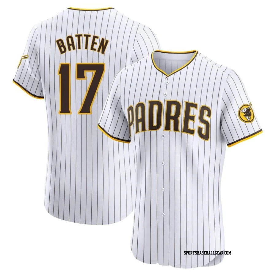 Matthew Batten Men's San Diego Padres White Elite Home Jersey