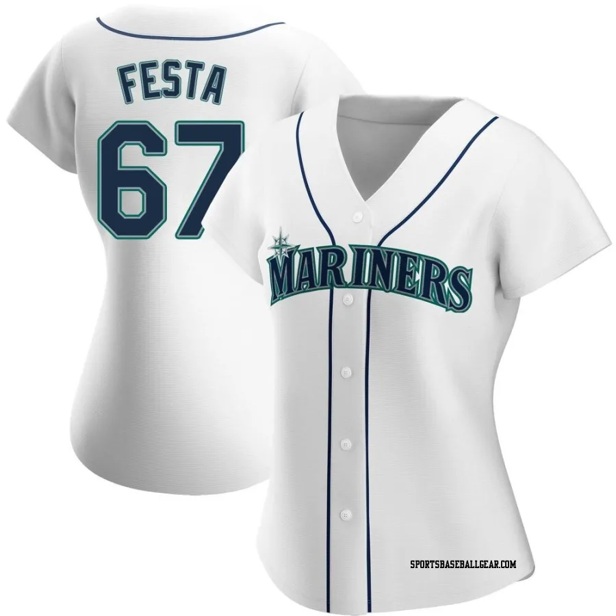Matthew Festa Women's Seattle Mariners White Authentic Home Jersey