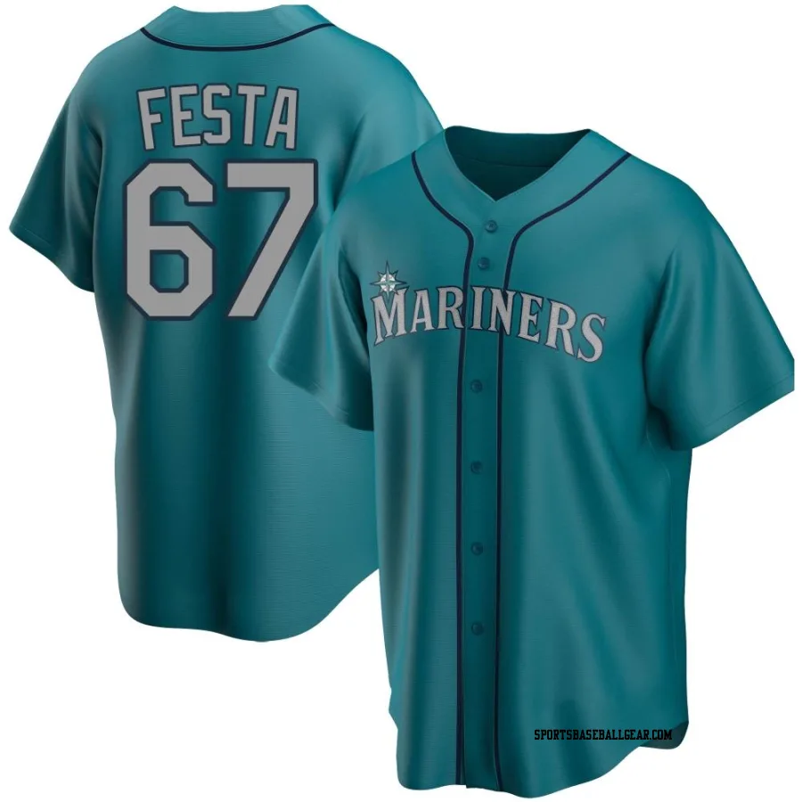 Matthew Festa Youth Seattle Mariners Aqua Replica Alternate Jersey
