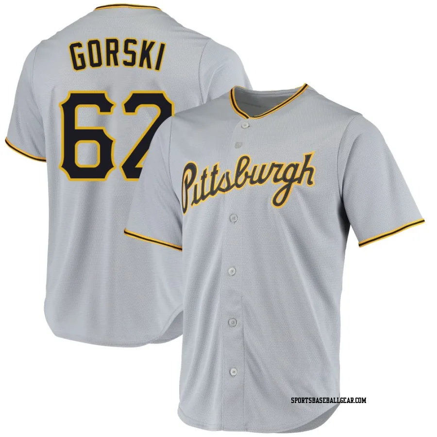Matthew Gorski Men's Pittsburgh Pirates Gray Replica Road Jersey