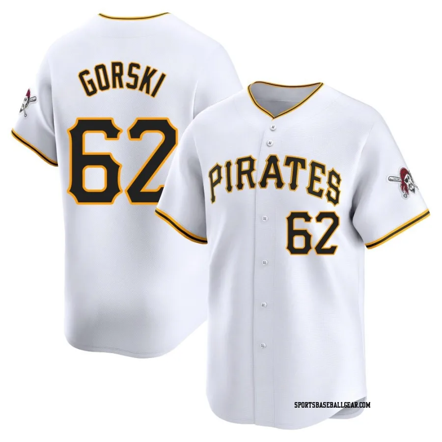 Matthew Gorski Men's Pittsburgh Pirates White Limited Home Jersey