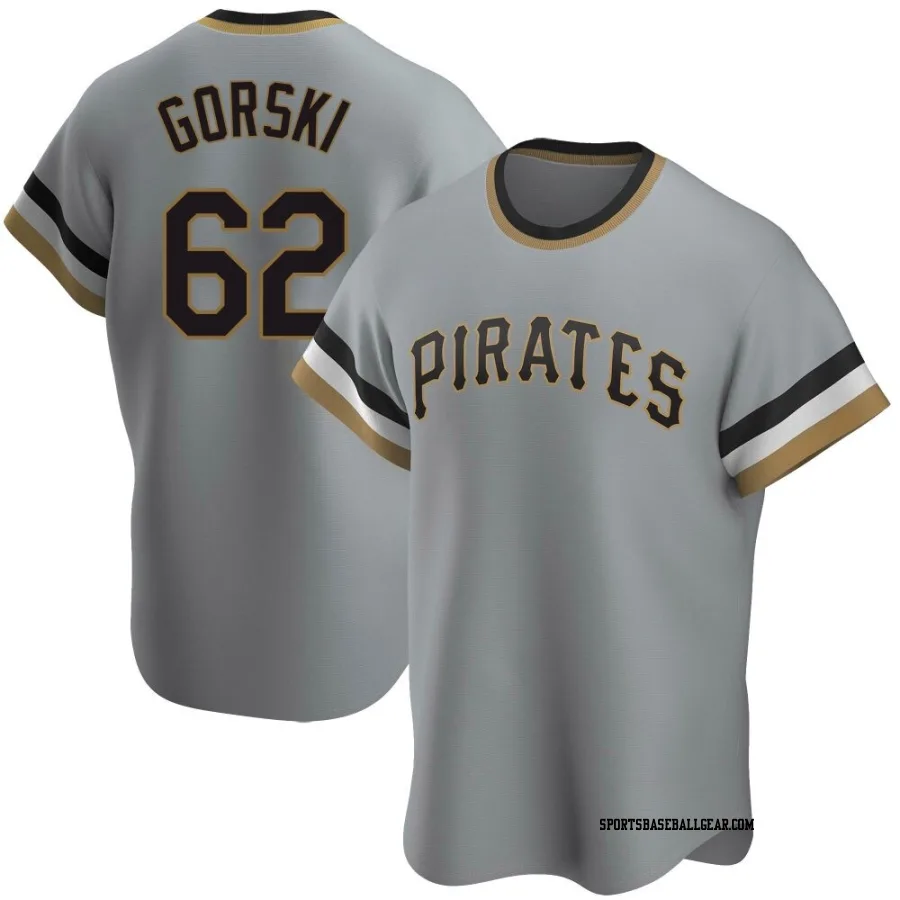Matthew Gorski Youth Pittsburgh Pirates Gray Replica Road Cooperstown Collection Jersey