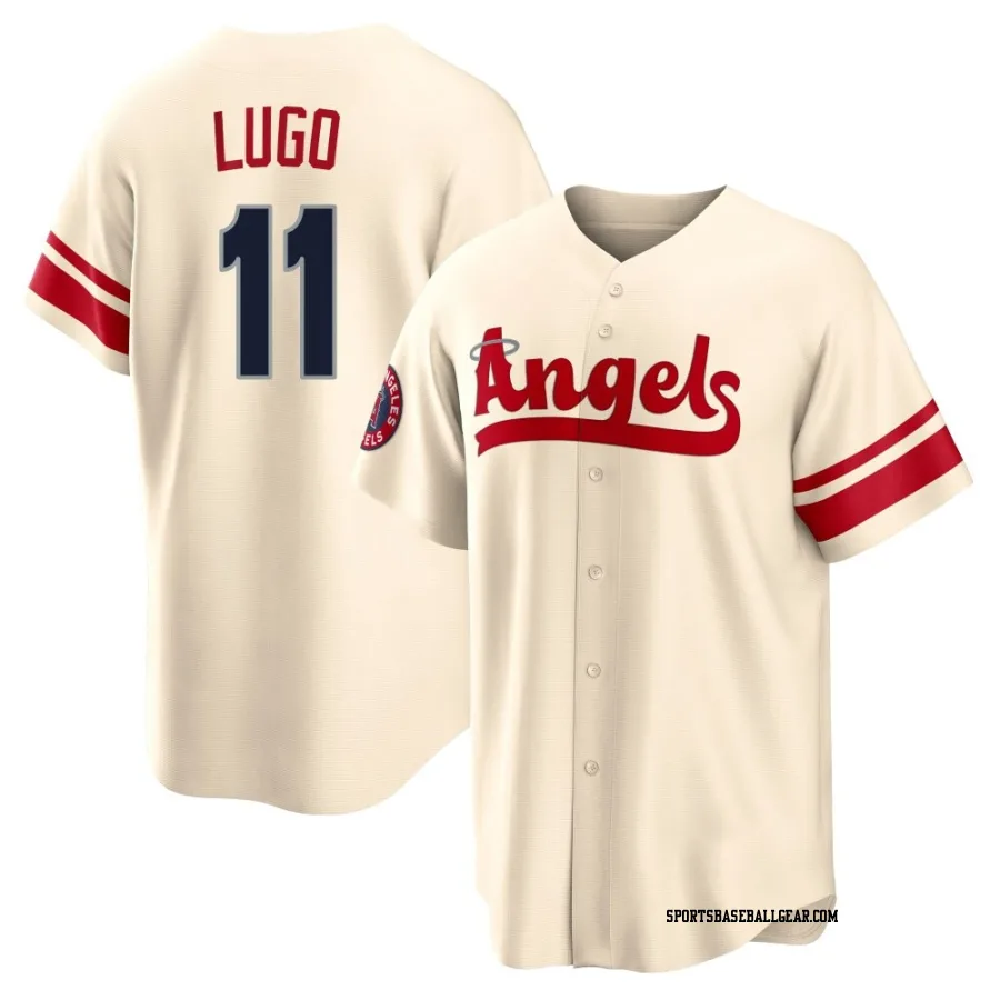 Matthew Lugo Men's Los Angeles Angels Cream Replica 2022 City Connect Jersey