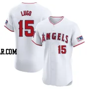 Matthew Lugo Men's Los Angeles Angels White Elite Home Patch Jersey