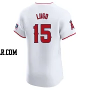 Matthew Lugo Men's Los Angeles Angels White Elite Home Patch Jersey