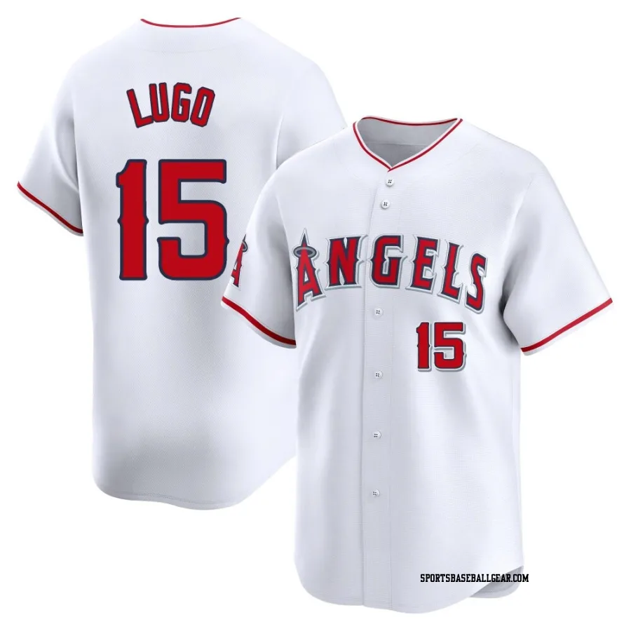 Matthew Lugo Men's Los Angeles Angels White Limited Home Jersey