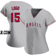 Matthew Lugo Women's Los Angeles Angels Replica Silver Road Jersey