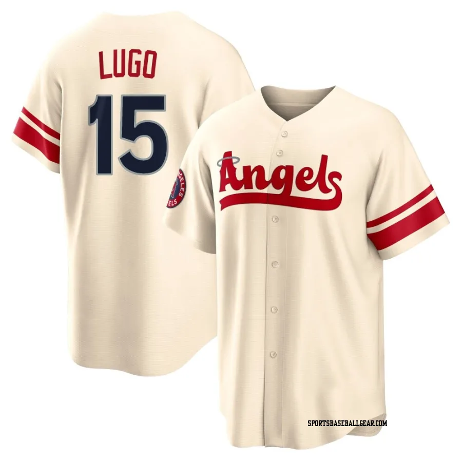 Matthew Lugo Youth Los Angeles Angels Cream Replica 2022 City Connect Jersey