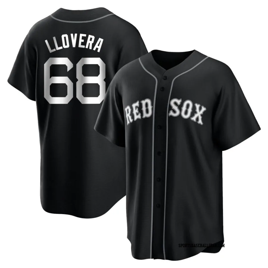 Mauricio Llovera Men's Boston Red Sox Black/White Replica Jersey