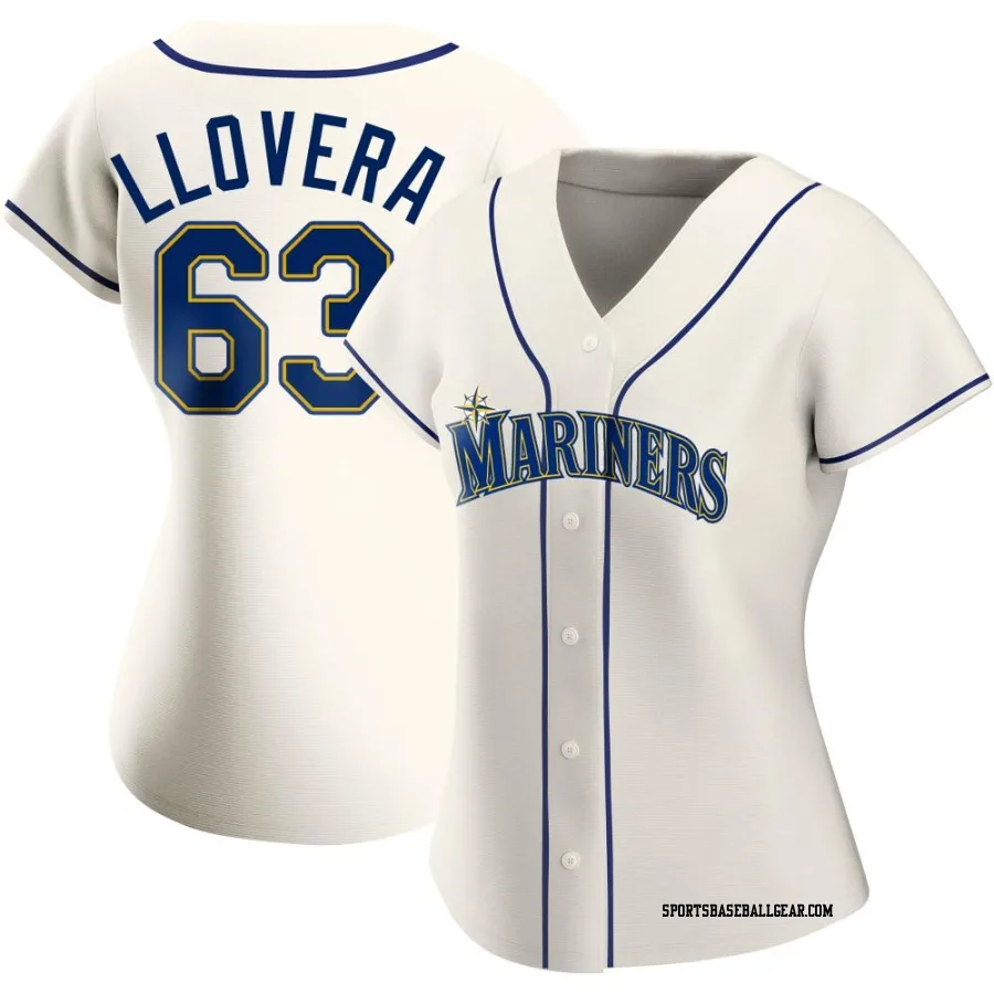 Mauricio Llovera Women's Seattle Mariners Cream Authentic Alternate Jersey