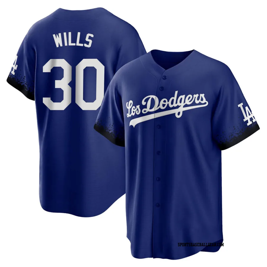 Maury Wills Youth Los Angeles Dodgers Royal Replica 2021 City Connect Jersey