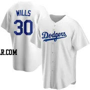 Maury Wills Youth Los Angeles Dodgers White Replica Home Jersey