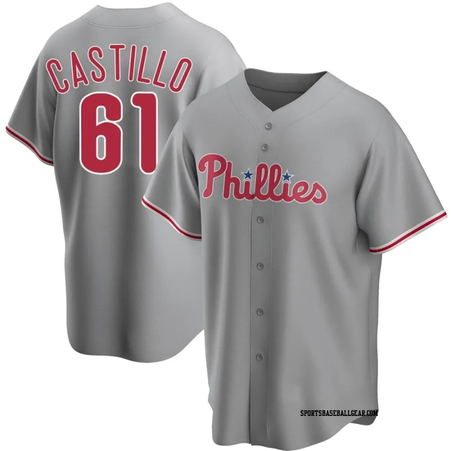 Max Castillo Youth Philadelphia Phillies Gray Replica Road Jersey