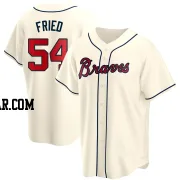 Max Fried Men's Atlanta Braves Cream Replica Alternate Jersey