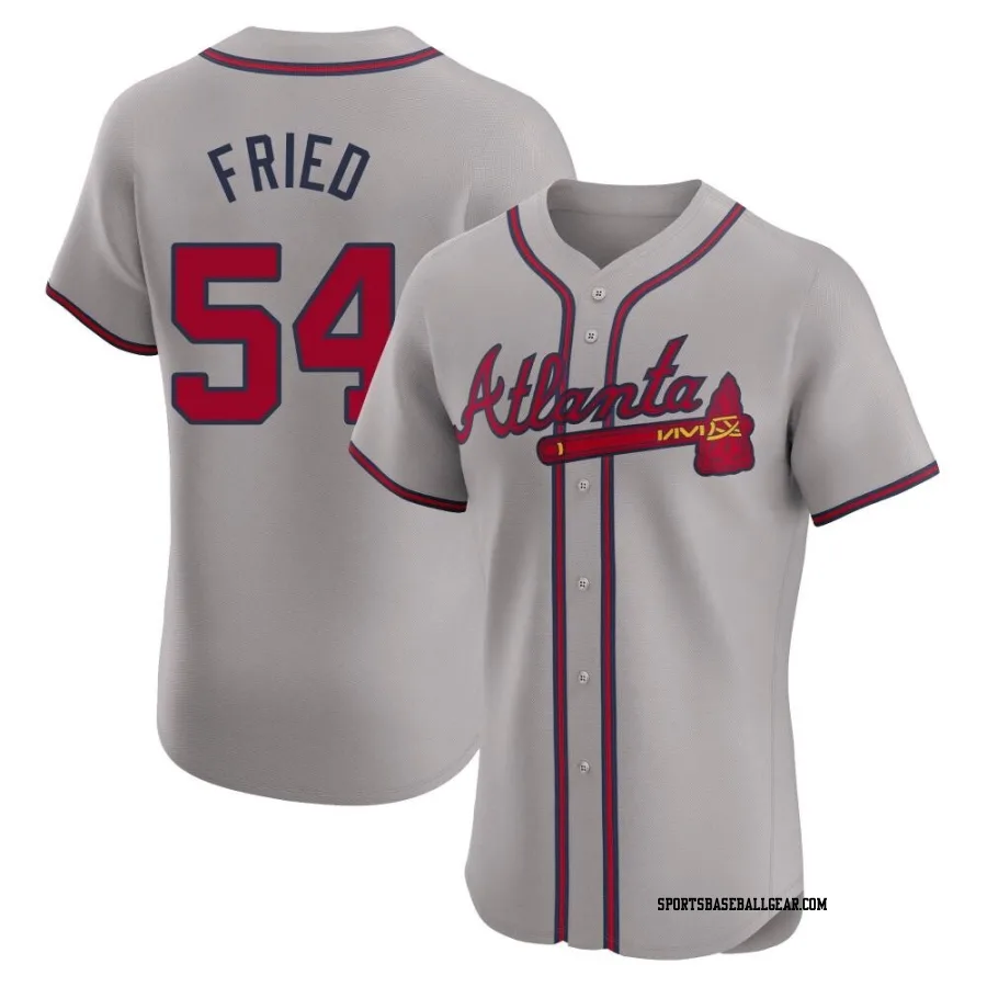 Max Fried Men's Atlanta Braves Gray Elite Road Jersey