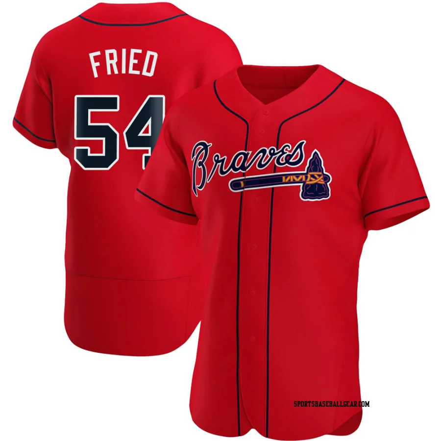 Max Fried Men's Atlanta Braves Red Authentic Alternate Jersey