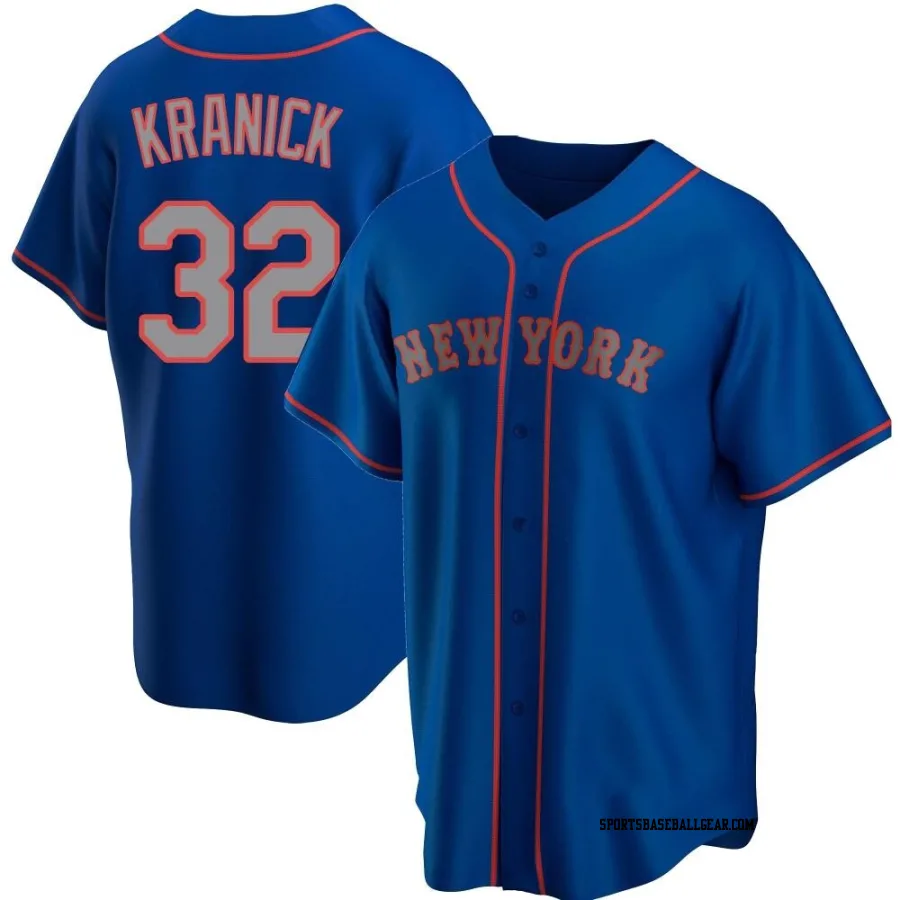 Max Kranick Men's New York Mets Royal Replica Alternate Road Jersey