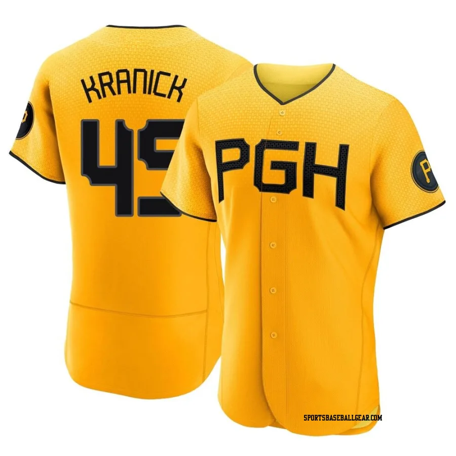 Max Kranick Men's Pittsburgh Pirates Gold Authentic 2023 City Connect Jersey