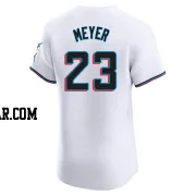 Max Meyer Men's Miami Marlins White Elite Home Jersey