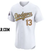 Max Muncy Men's Los Angeles Dodgers Gold Elite White 2025 Collection Jersey