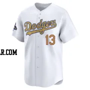 Max Muncy Men's Los Angeles Dodgers Gold Limited White 2025 Collection Jersey