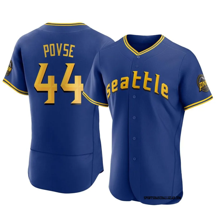 Max Povse Men's Seattle Mariners Royal Authentic 2023 City Connect Jersey