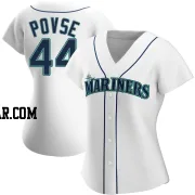 Max Povse Women's Seattle Mariners White Authentic Home Jersey