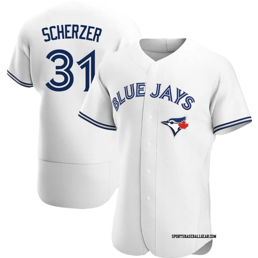 Max Scherzer Men's Toronto Blue Jays White Authentic Home Jersey