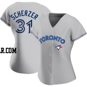 Max Scherzer Women's Toronto Blue Jays Gray Authentic Road Jersey