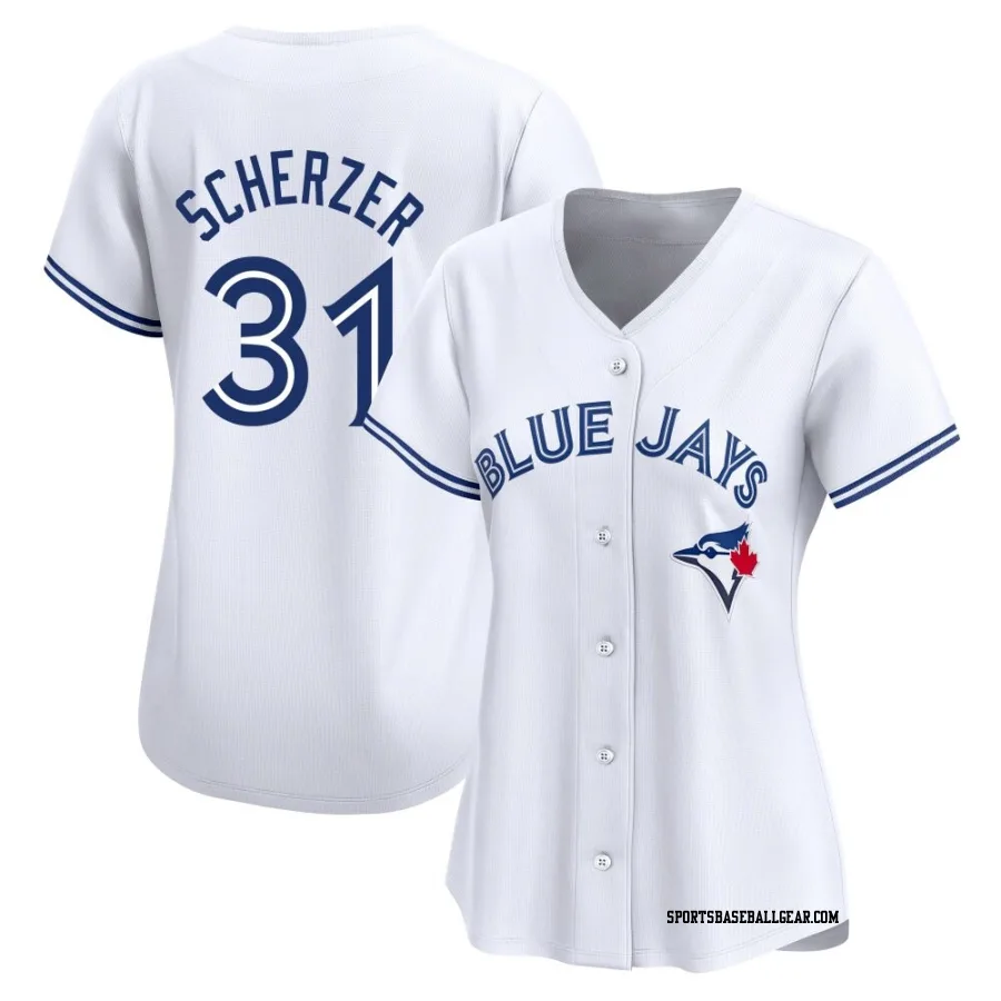 Max Scherzer Women's Toronto Blue Jays White Limited Home Jersey