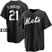 Max Scherzer Youth New York Mets Black/White Replica Jersey