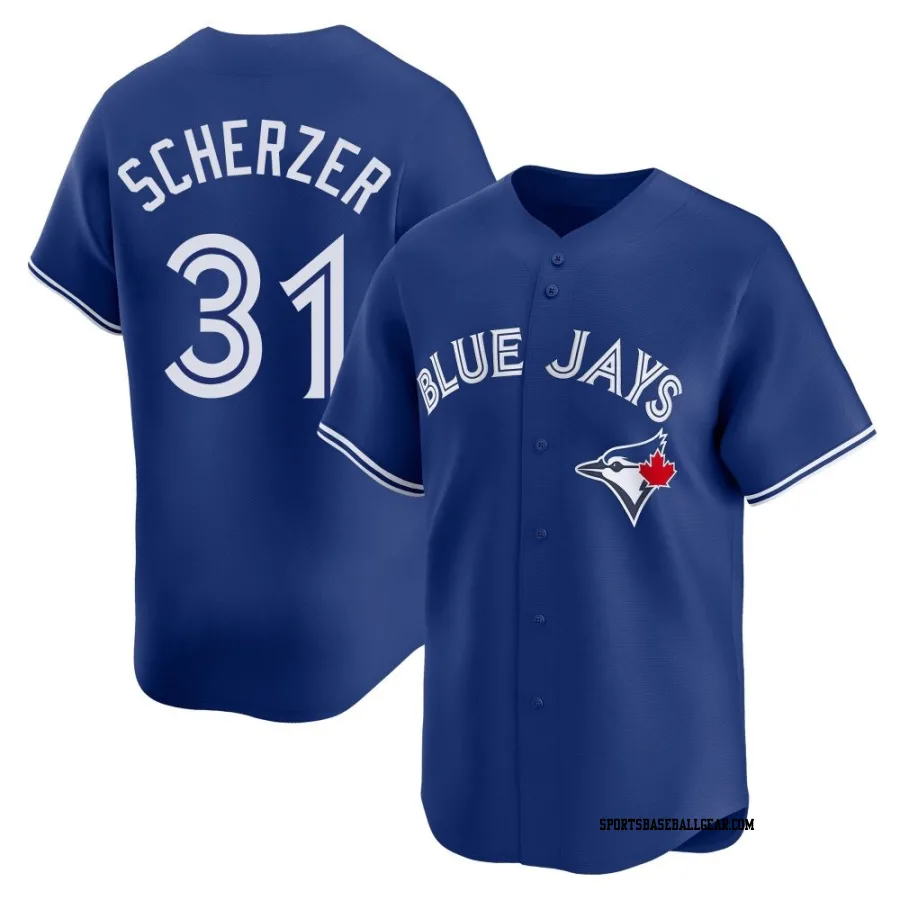 Max Scherzer Youth Toronto Blue Jays Royal Limited Alternate Jersey