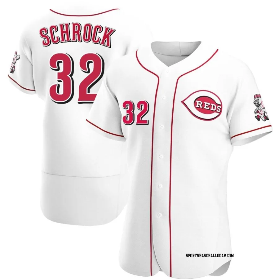 Max Schrock Men's Cincinnati Reds White Authentic Home Jersey