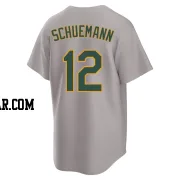 Max Schuemann Men's Oakland Athletics Gray Replica Away 2.0 Jersey