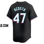 Maximo Acosta Men's Miami Marlins Black Limited Alternate Jersey