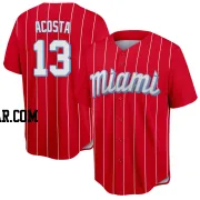 Maximo Acosta Youth Miami Marlins Red Replica 2021 City Connect Jersey