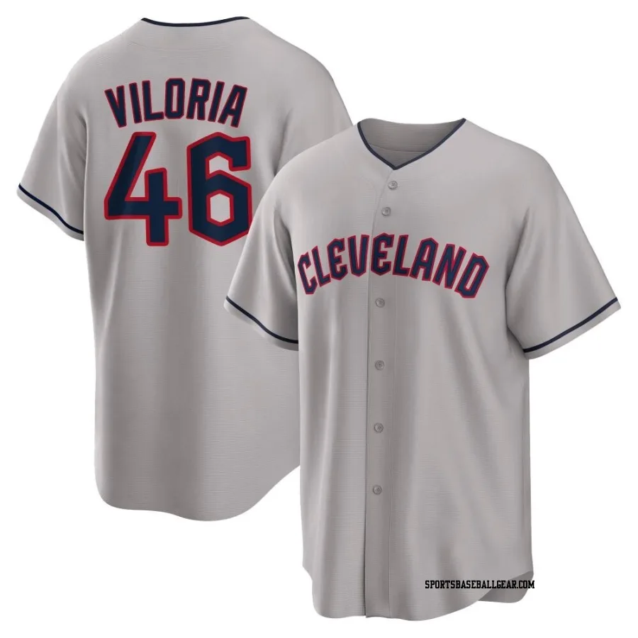 Meibrys Viloria Men's Cleveland Guardians Gray Replica Road Jersey