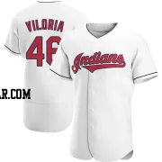 Meibrys Viloria Men's Cleveland Guardians White Authentic Home Jersey