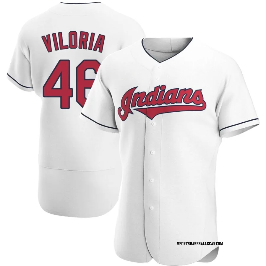 Meibrys Viloria Men's Cleveland Guardians White Authentic Home Jersey