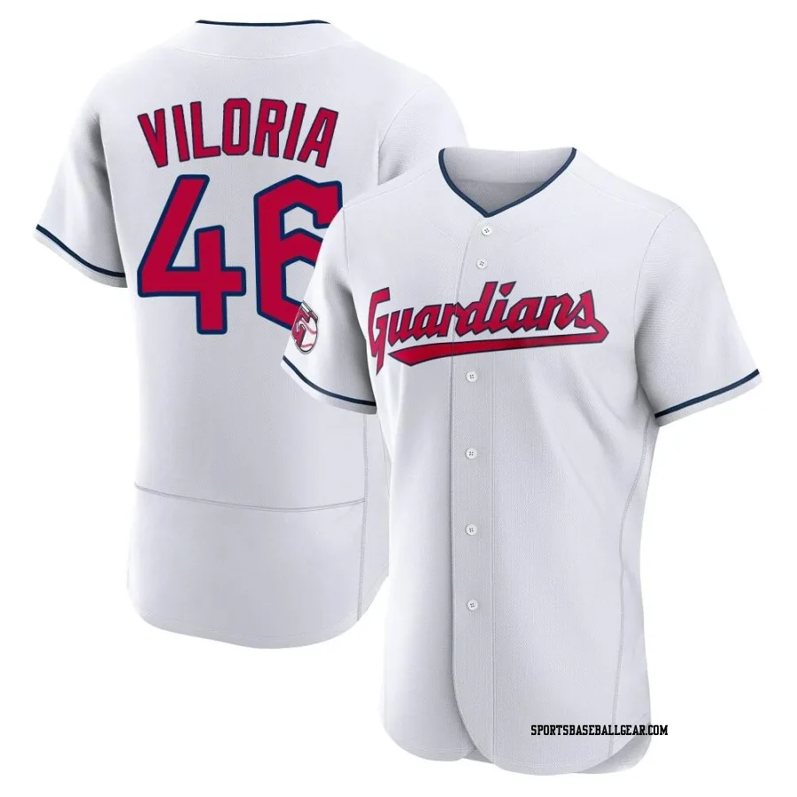 Meibrys Viloria Men's Cleveland Guardians White Authentic Home Jersey