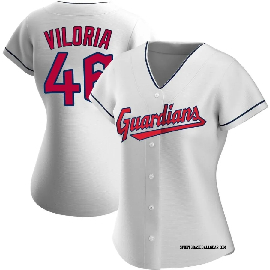 Meibrys Viloria Women's Cleveland Guardians White Replica Home Jersey