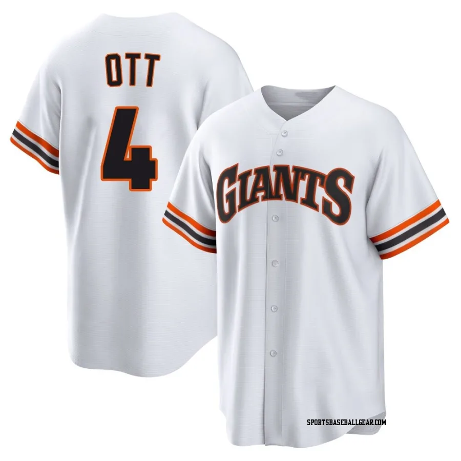 Mel Ott Youth San Francisco Giants White Limited Throwback Cooperstown Collection Jersey