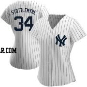 Mel Stottlemyre Women's New York Yankees White Authentic Home Name Jersey