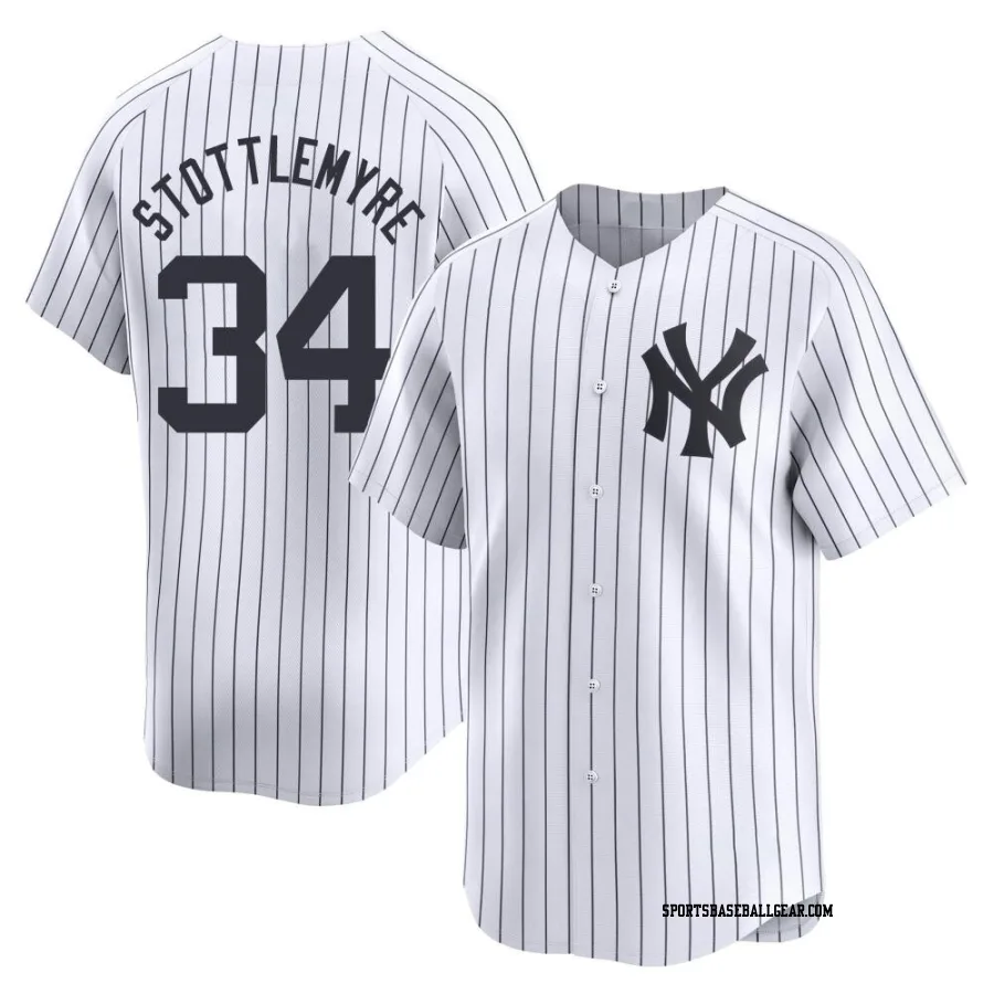 Mel Stottlemyre Youth New York Yankees White Limited Yankee Home Jersey